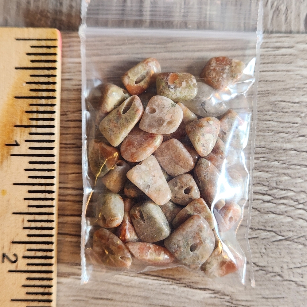 10 for $10 Gemstone Chips Drilled 1 Bag #16